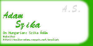 adam szika business card