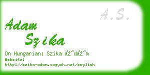 adam szika business card